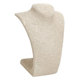 Necklace Pendant Display Bust Mannequin Stand Linen, 3 Sizes