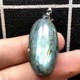 Labradorite Pendant Natural Light Crystal Silver Moonstone Beads Stone AAAAA