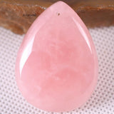 Pink Quartz Water Drop Gem Pendant for Women K210