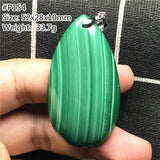 Malachite Chrysocolla Pendant Necklace Water Drop Crystal Beads Silver