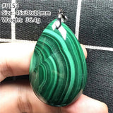 Malachite Chrysocolla Pendant Necklace Water Drop Crystal Beads Silver