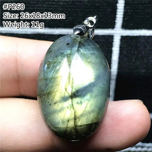 Labradorite Pendant Necklace Lucky Moonstone Beads Stone AAAAA