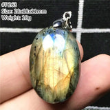 Labradorite Pendant Necklace Lucky Moonstone Beads Stone AAAAA