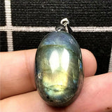 Labradorite Pendant Yellow Crystal Beads Silver Moonstone Gemstone