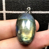 Labradorite Pendant Yellow Crystal Beads Silver Moonstone Gemstone