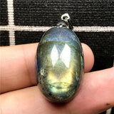 Labradorite Pendant Yellow Crystal Beads Silver Moonstone Gemstone