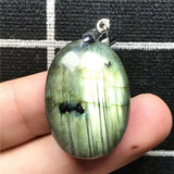 Labradorite Pendant Necklace Crystal Moonstone Gemstone Silver Jewelry