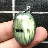 Labradorite Pendant Necklace Crystal Moonstone Gemstone Silver Jewelry