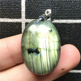 Labradorite Pendant Necklace Crystal Moonstone Gemstone Silver Jewelry