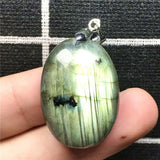 Labradorite Pendant Necklace Crystal Moonstone Gemstone Silver Jewelry