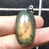 Labradorite Pendant Necklace Yellow Light Crystal Moonstone AAAAA