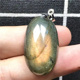 Labradorite Pendant Necklace Yellow Light Crystal Moonstone AAAAA