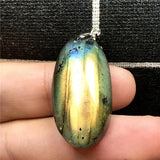 Labradorite Necklace Pendant Natural Crystal Jewelry 31x16x8mm Beads