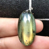 Labradorite Necklace Pendant Natural Crystal Jewelry 31x16x8mm Beads