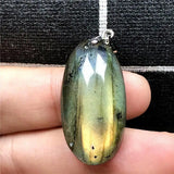 Labradorite Necklace Pendant Natural Crystal Jewelry 31x16x8mm Beads