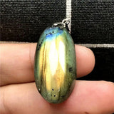 Labradorite Necklace Pendant Natural Crystal Jewelry 31x16x8mm Beads