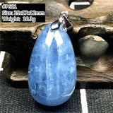 Aquamarine Pendant Necklace Natural Crystal Stone Jewelry for Woman Man
