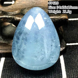 Aquamarine Pendant Necklace Natural Crystal Stone Jewelry for Woman Man