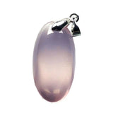 Rose Quartz Pendant Natural Stone Jewelry Silver Oval Mozambique Crystal AAAAA