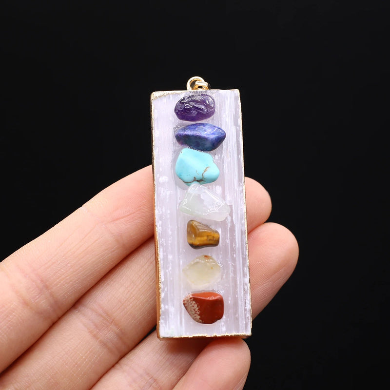 Natural Stone Melon Seeds Pendant Charms for Jewelry Making