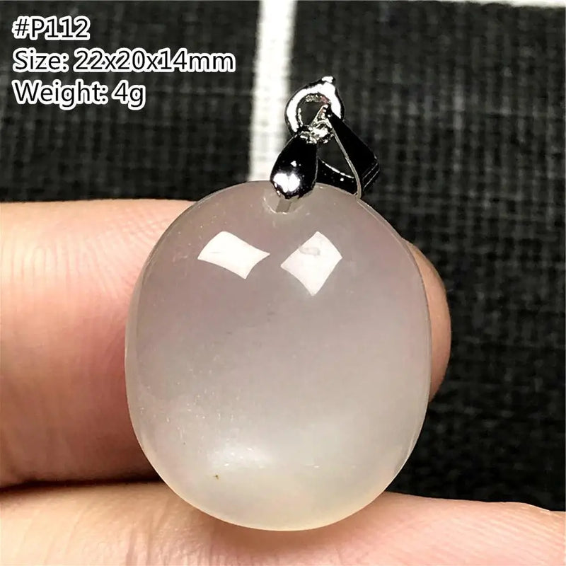 Moonstone Necklace Pendant - Natural Light Crystal Silver Stone