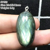 Yellow Labradorite Pendant Necklace Oval Beads Moonstone Stone AAAAA