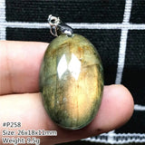 Yellow Labradorite Pendant Necklace Oval Beads Moonstone Stone AAAAA