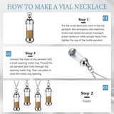 Container Vial Tube Keepsake Pendant With Chain Necklace