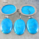 Oval Howlite Stone Bead Pendant Necklace for Women