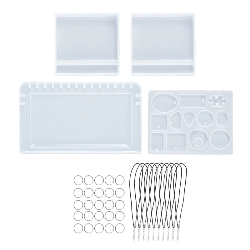 Necklace Pendant Storage Rack Mold Set with Display Stand & Base Mold