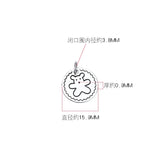 S925 Sterling Silver Thai silver bear round Pendant Jewelry DIY accessories