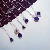 Sapphire Gemstone Pendant Necklace for Women