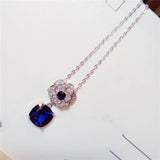 Sapphire Gemstone Pendant Necklace for Women