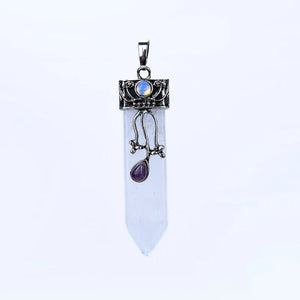 Sword Reiki Pendulum Crystal Quartz Charm Amulet Jewelry