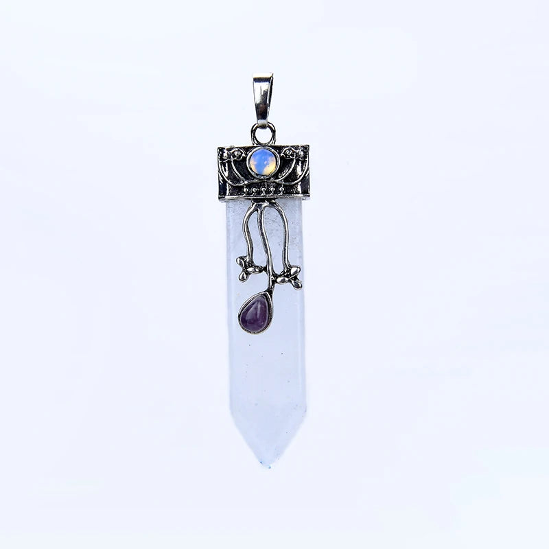 Sword Reiki Pendulum Crystal Quartz Charm Amulet Jewelry