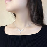 Dragonfly Link Chain Necklace 925 Sterling Silver Boho Gift For Women