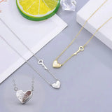 925 Silver Heart Pendant Chain For Women Wedding Jewelry Gift