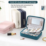 Multi-compartment Portable Faux Leather Jewelry Box