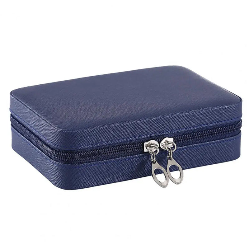 Multi-compartment Portable Faux Leather Jewelry Box