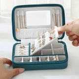 Multi-compartment Portable Faux Leather Jewelry Box