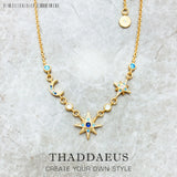 Sterling Silver Star & Moon Necklace - Bohemian Fine Jewelry