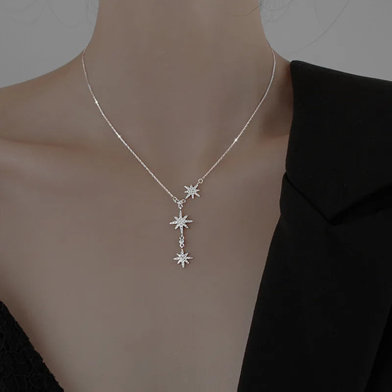 S925 Sterling Silver High Ladies Necklace Pendant Jewelry Women