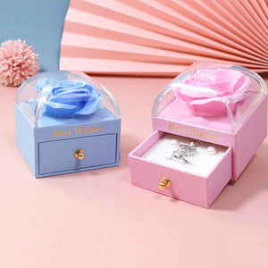 Rose Necklace Set for Women Gift Box