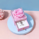 Rose Necklace Set for Women Gift Box