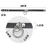PU Leather Collar Restraints Neck Lock Bondage Sex Toy