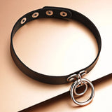 PU Leather Collar Restraints Neck Lock Bondage Sex Toy