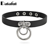 PU Leather Collar Restraints Neck Lock Bondage Sex Toy
