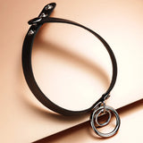 PU Leather Collar Restraints Neck Lock Bondage Sex Toy