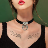 PU Leather Collar Restraints Neck Lock Bondage Sex Toy
