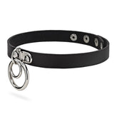 PU Leather Collar Restraints Neck Lock Bondage Sex Toy